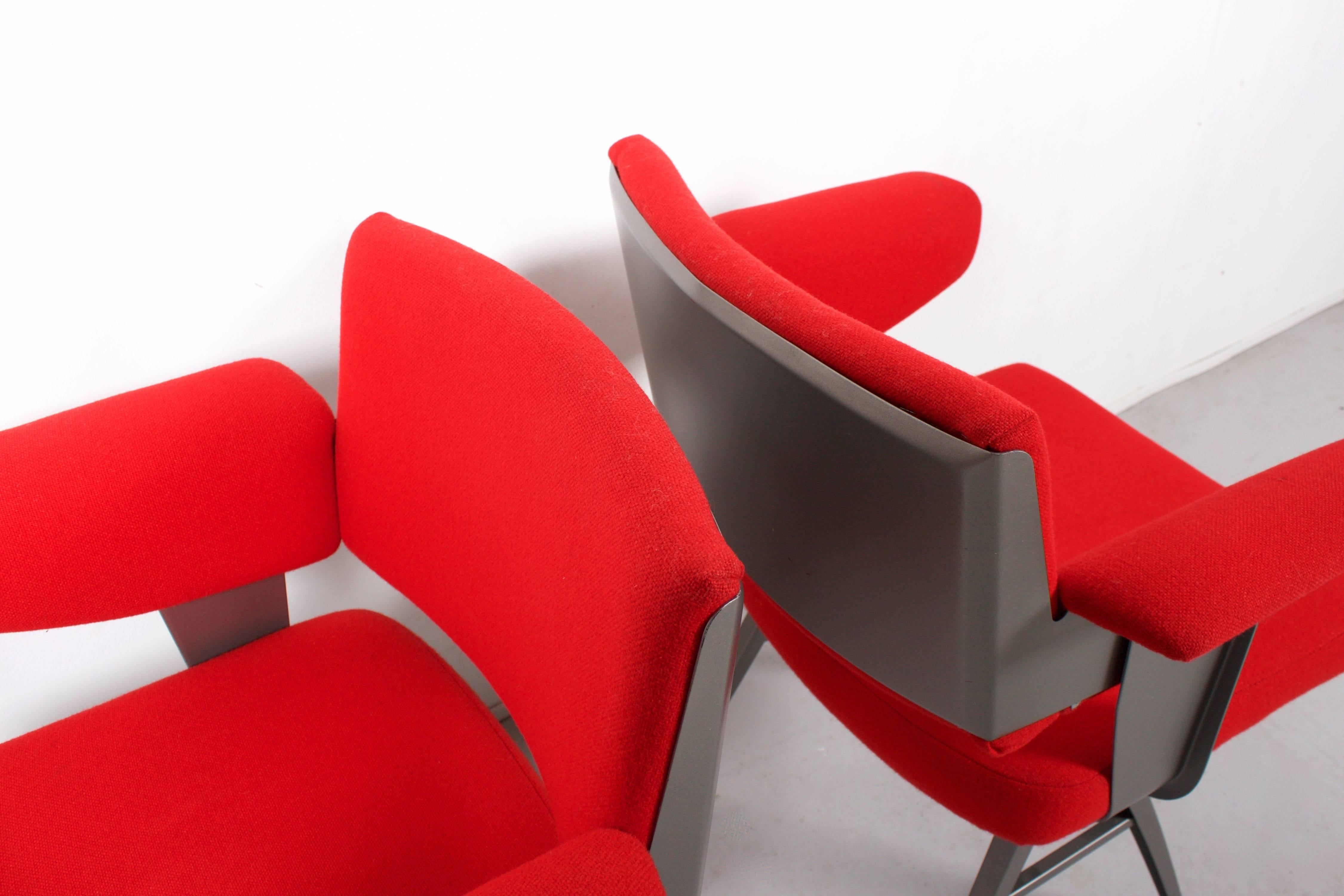 Mid-Century Modern Set of Four Industrial Friso Kramer “Resort” Chairs for Arend De Cirkel