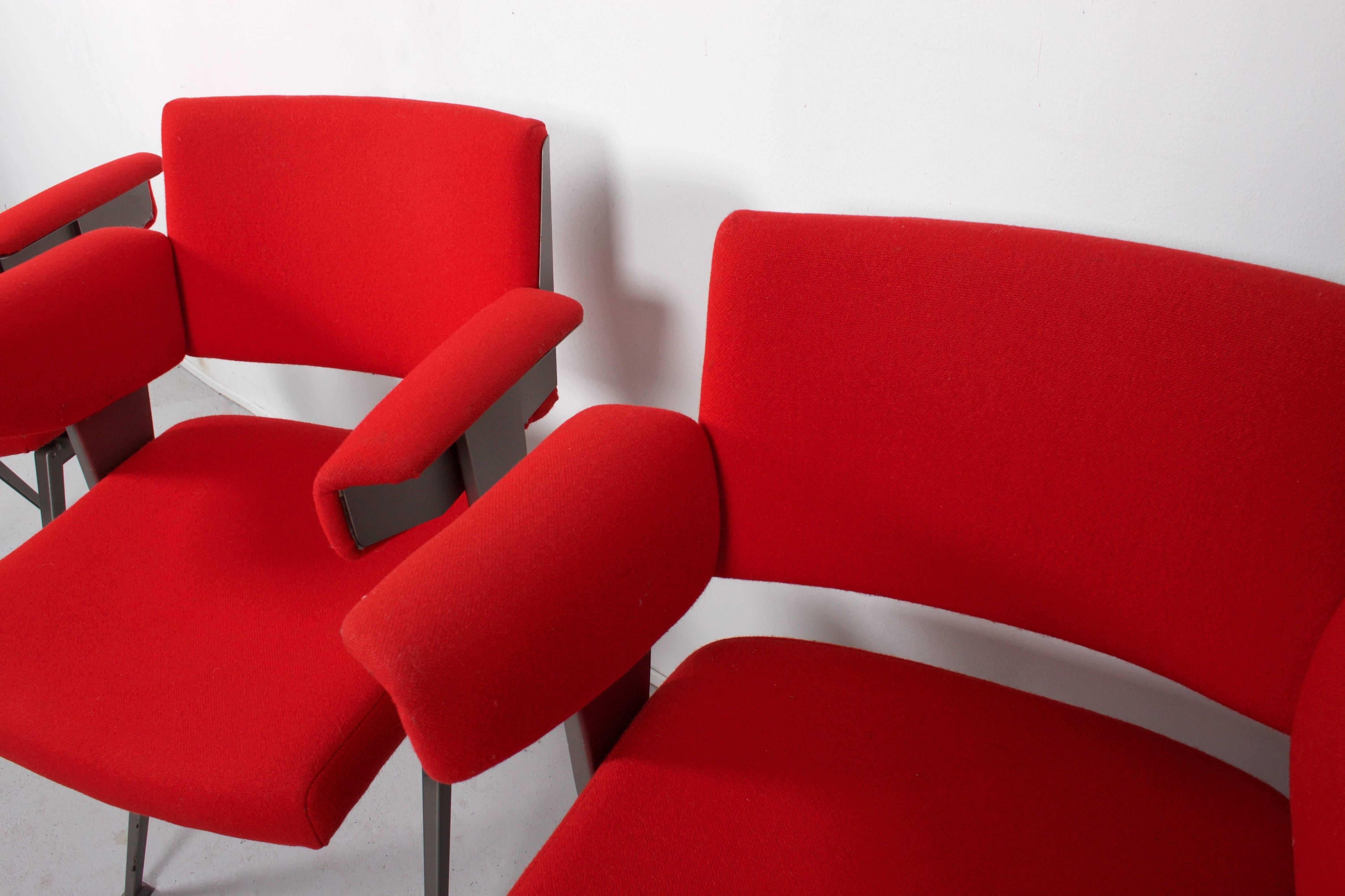 Dutch Set of Four Industrial Friso Kramer “Resort” Chairs for Arend De Cirkel