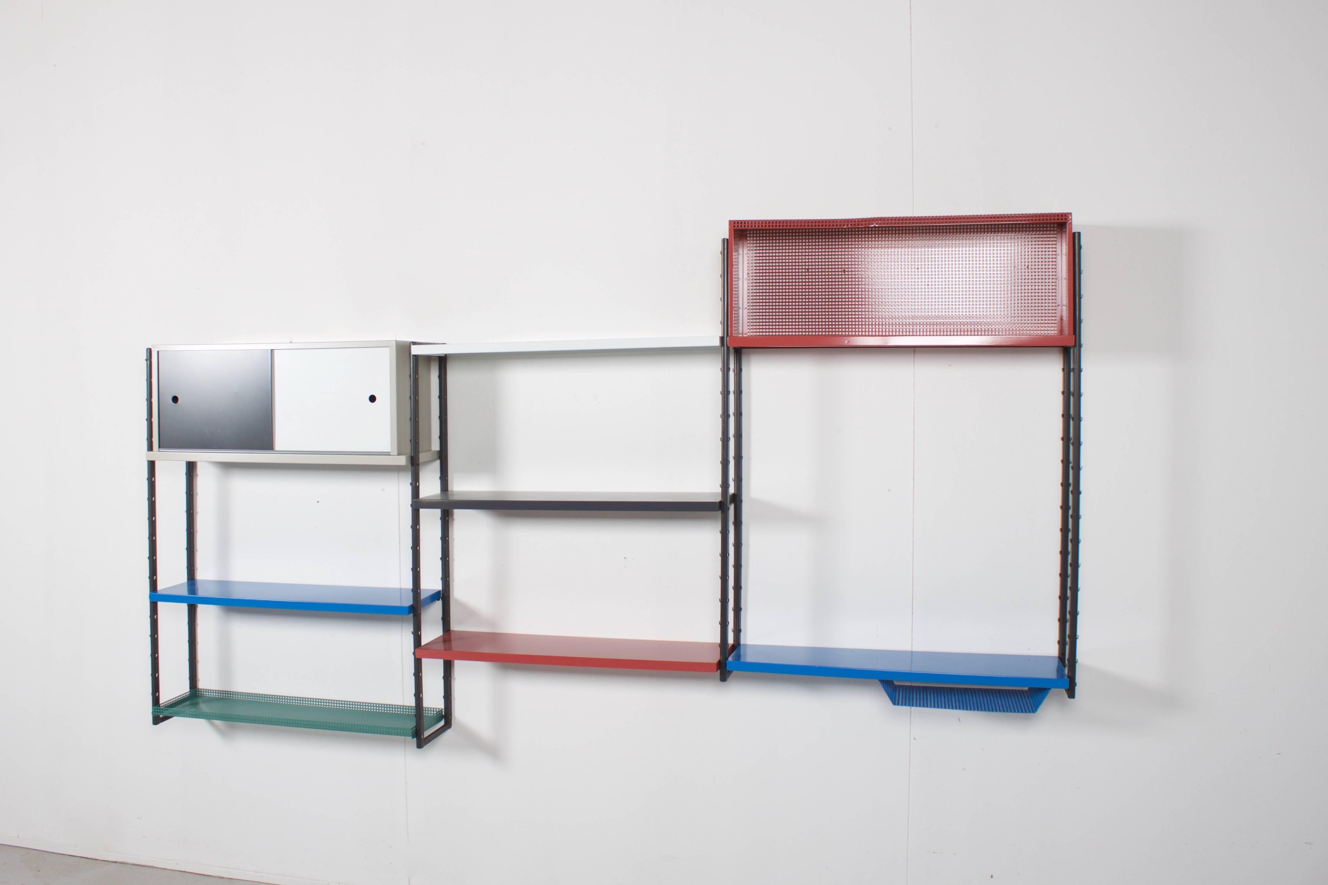20th Century Impressive Metal Wall Unit Attributed to Mathieu Mategot, 1960s For Sale