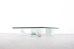 Massimo and Lella Vignelli 'Metaphora' Coffee Table in Marble and Glass