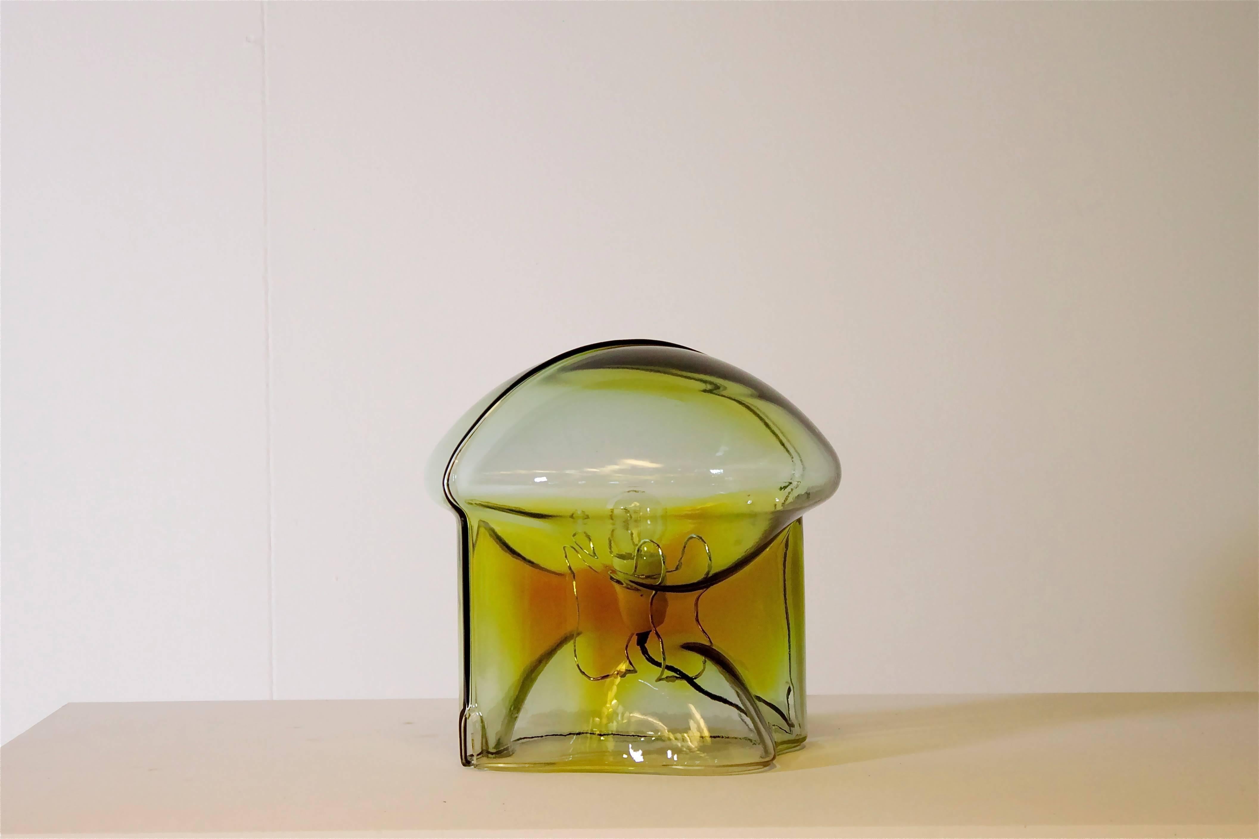 20th Century Rare Glass Medusa Table Lamp by Umberto Riva for VeArt