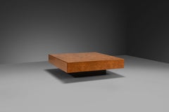 Large 1970s Burl Wood Coffee Table In the Manner of Willy Rizzo & Milo Baughman