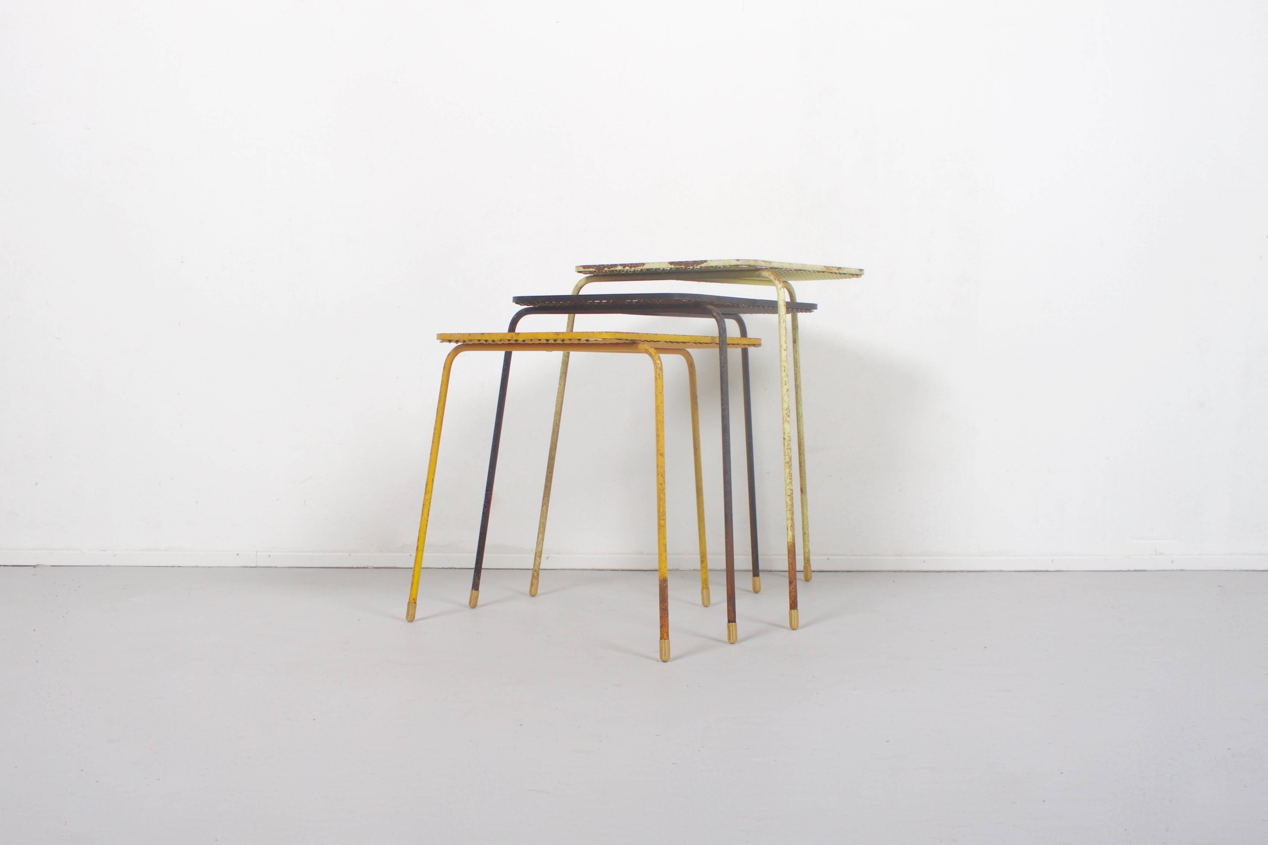 20th Century Early Mathieu Matégot 'Soumba' Nesting Tables