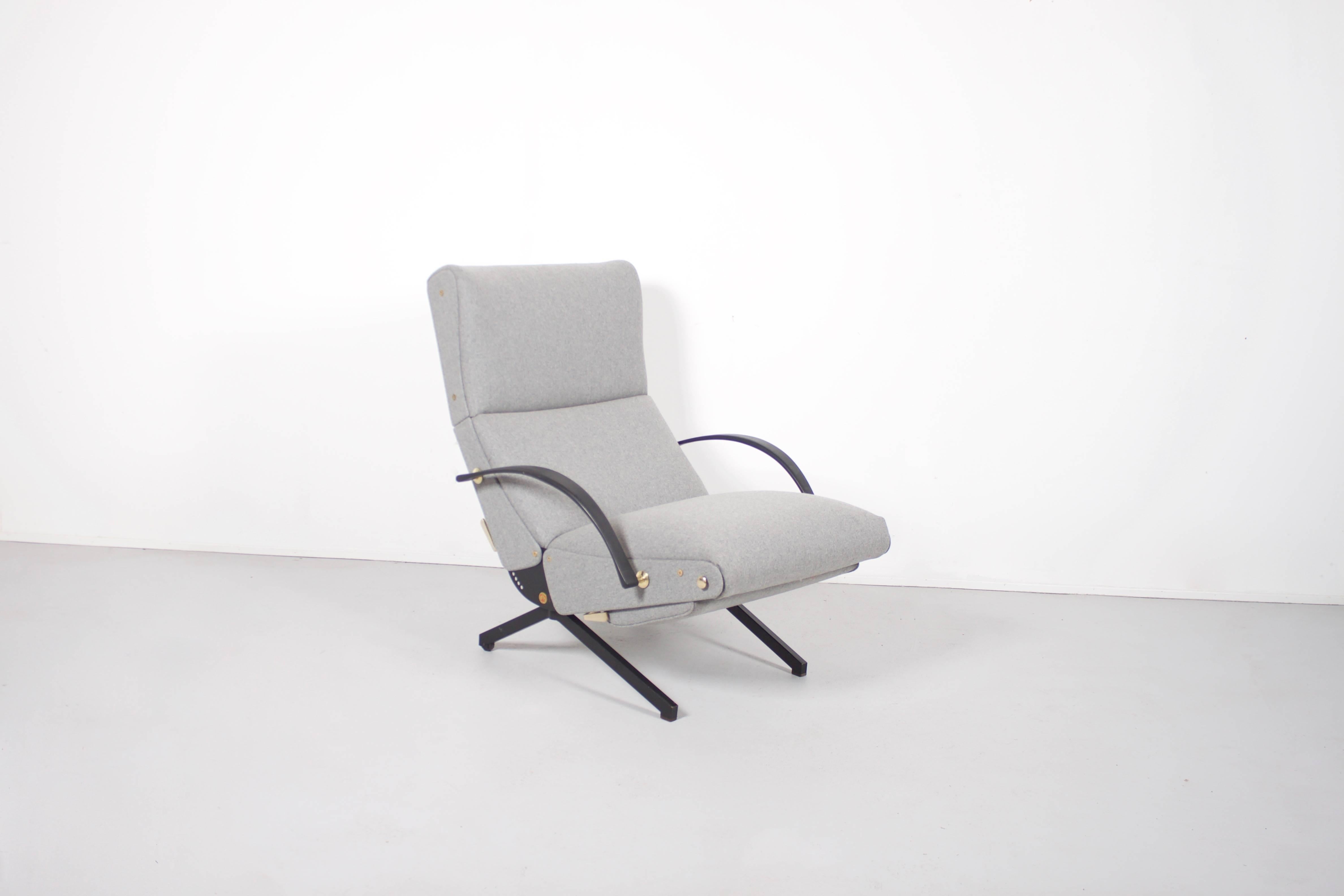 Mid-Century Modern P40 Lounge Chair by Osvaldo Borsani for Tecno with New Upholstery, 1954