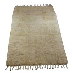 Old Beni Ourain Golden Cream Moroccan Rug 4