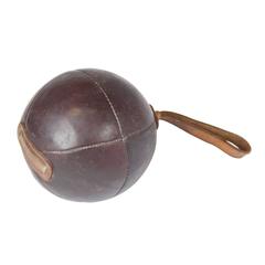 1920s Leather Medicine Ball