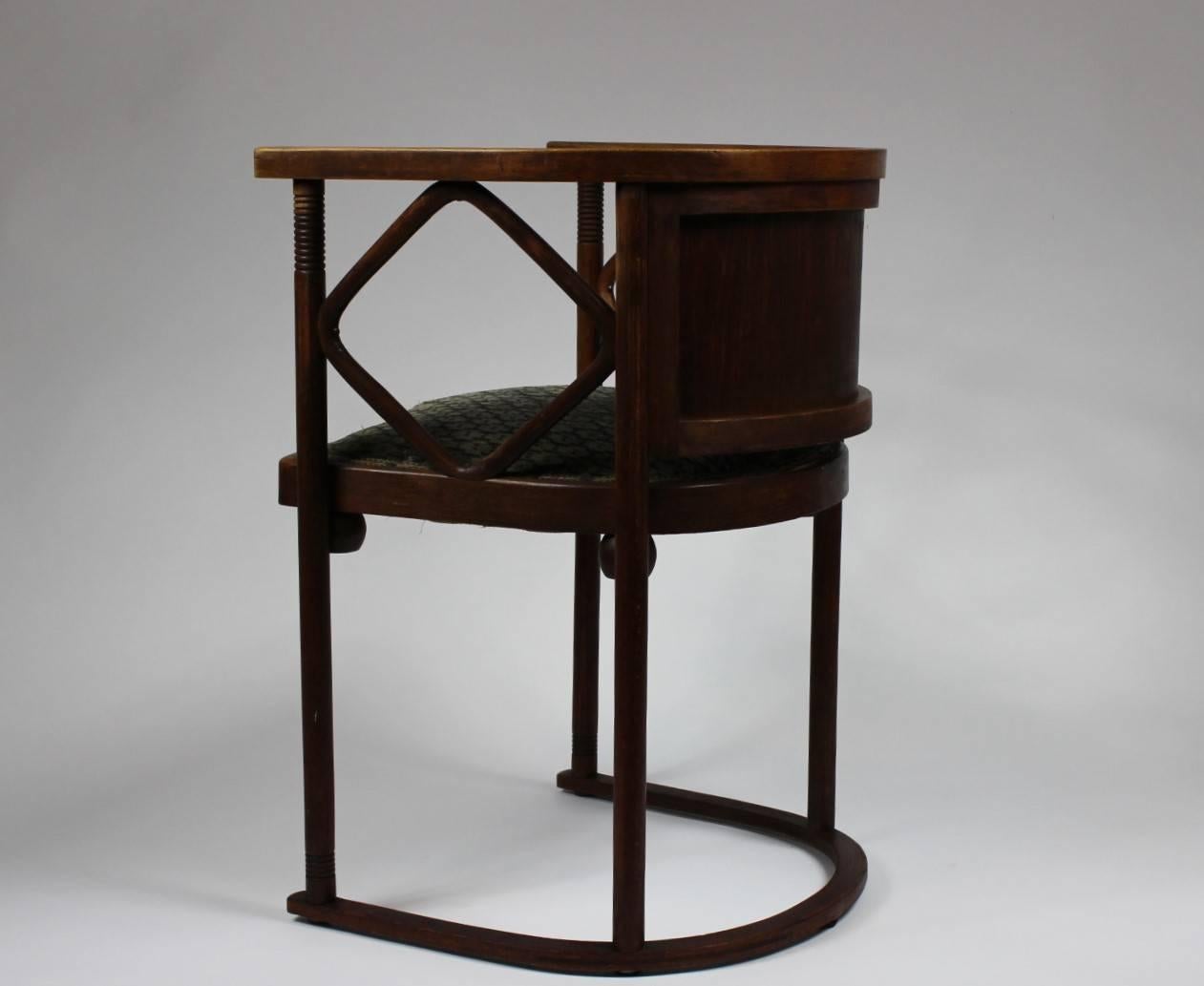 Vienna Secession Josef Hoffmann Fledermaus Chair, Model No. 728, J. & J. Kohn 1913