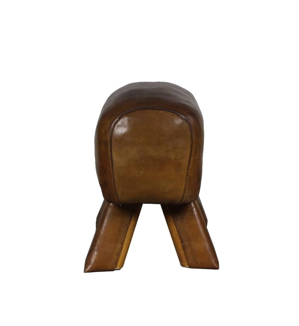 1930s Leather Gym Stool (Tschechisch)