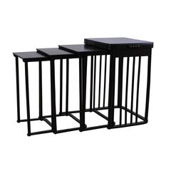 Set of Four Nesting Tables Designed by Josef Hoffmann, 1905, J & J Kohn
