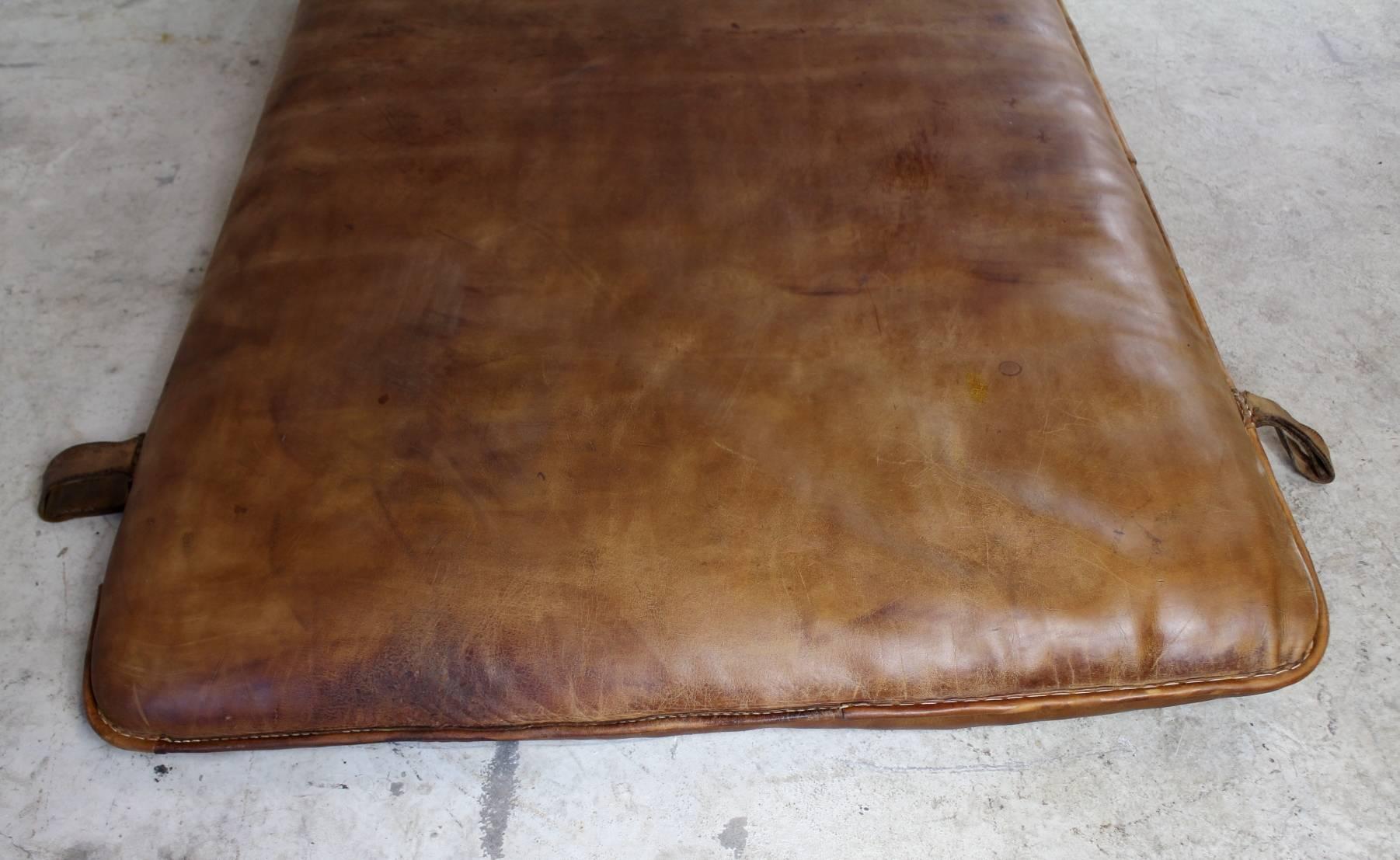 Industrial Pair of Vintage Leather Gym Mats, 1930s