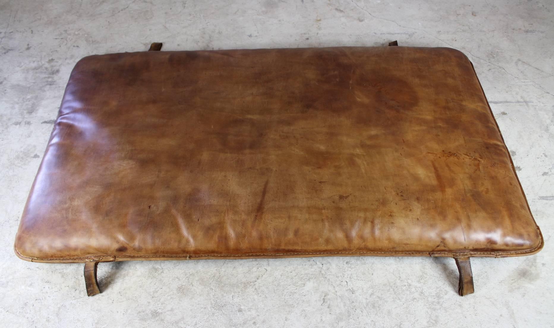 Pair of Vintage Leather Gym Mats, 1930s In Good Condition In Cimelice, Czech republic