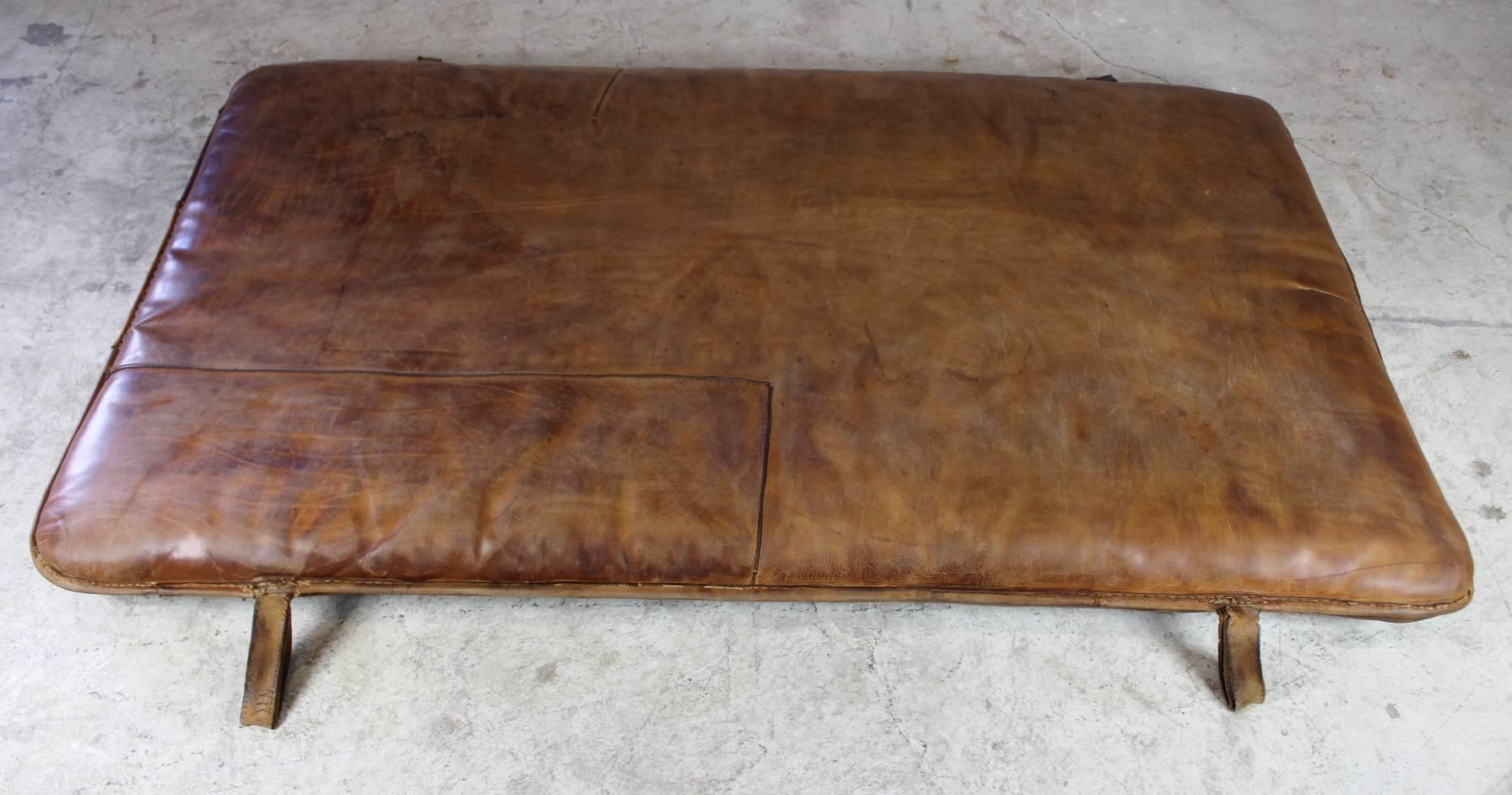 20th Century Pair of Vintage Leather Gym Mats, 1930s