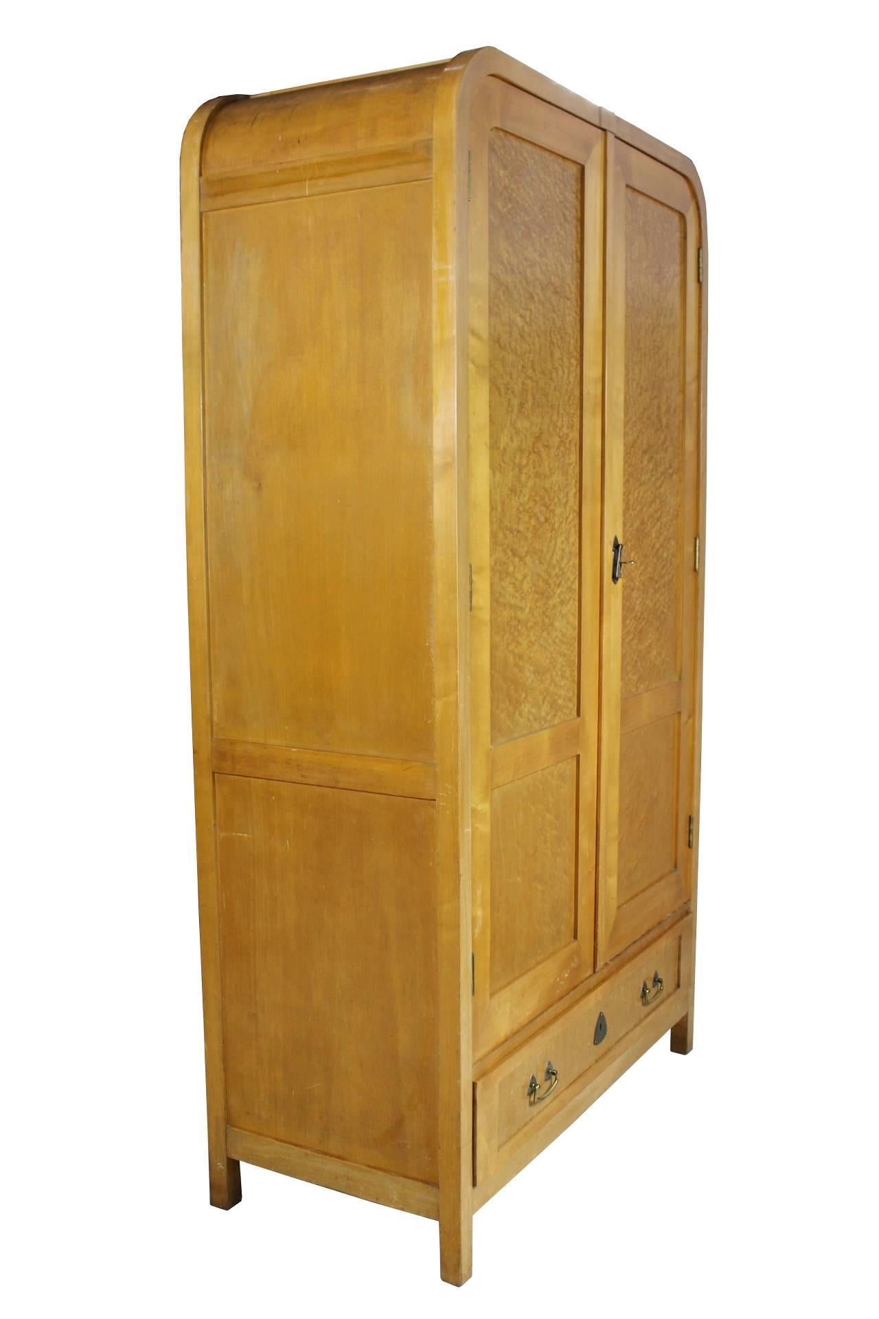 Bent Beechwood Wardrobe from Thonet, 2 pieces available In Good Condition In Cimelice, Czech republic