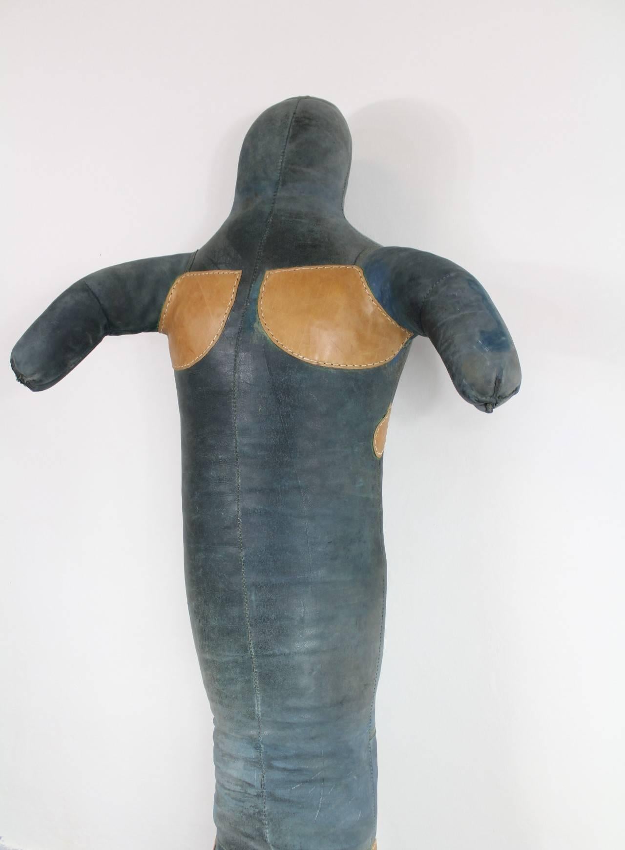 Industrial 1960s Lifesize Leather Wrestling Dummy, Russia