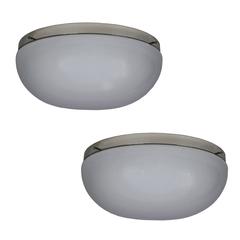 Pair of 1930s Functionalist Ceiling or Wall Lights by Napako