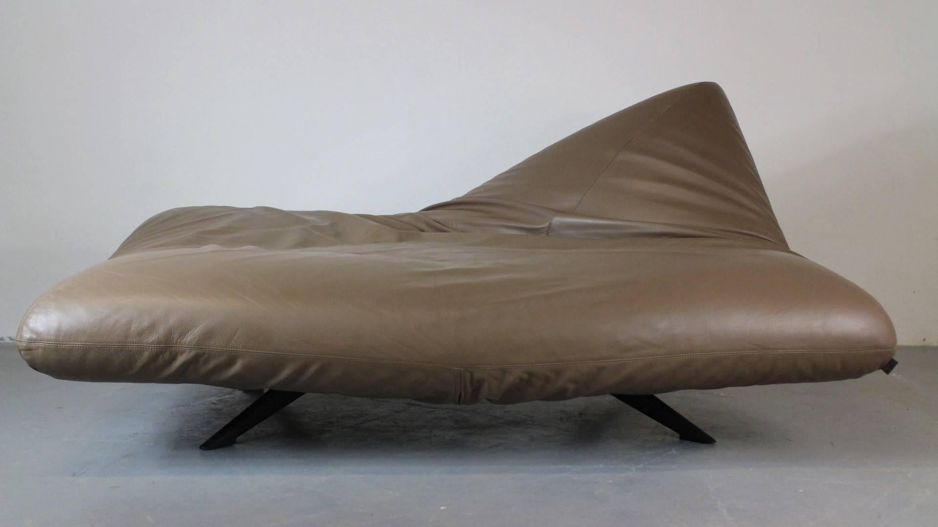 Modern Ribalta Leather Sofa, Designed by F. Ballardini and F. Forbicini, Arflex 1988