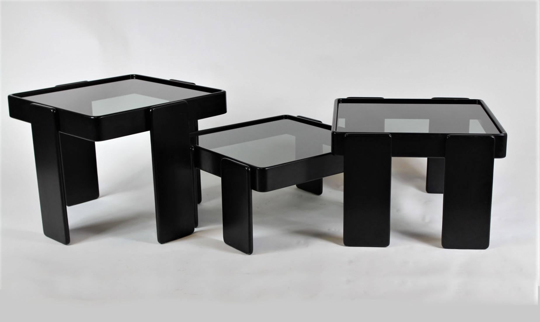 Italian Gianfranco Frattini Stacking Tables Cassina