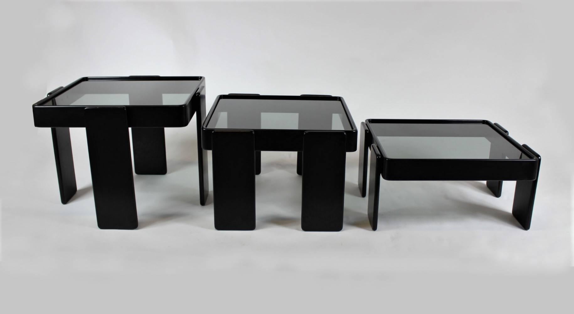 20th Century Gianfranco Frattini Stacking Tables Cassina