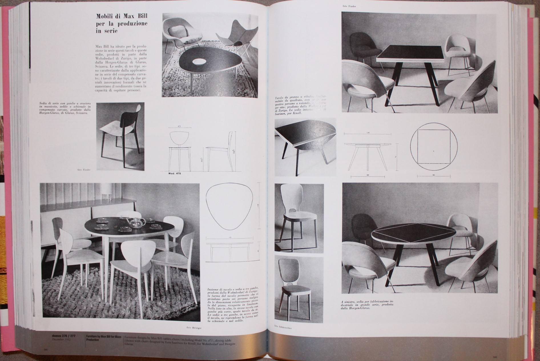 Max Bill, Set of Four Chairs Manufactured by Horgen Glarus, Switzerland 1952 3