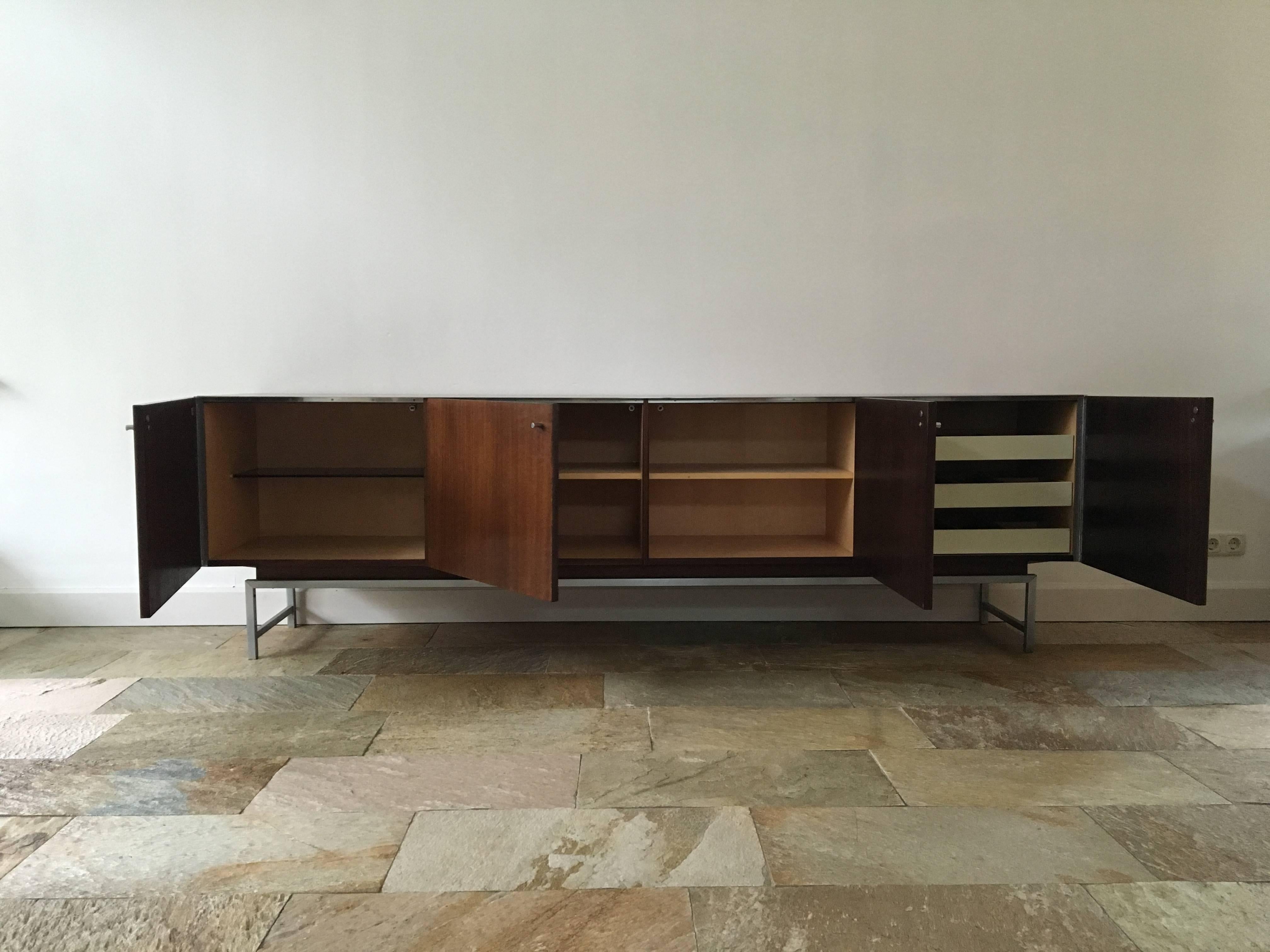 Mid-20th Century Rosewood Sideboard by Kurt Gunther and Horst Brechtmann for Fristho Franeker 