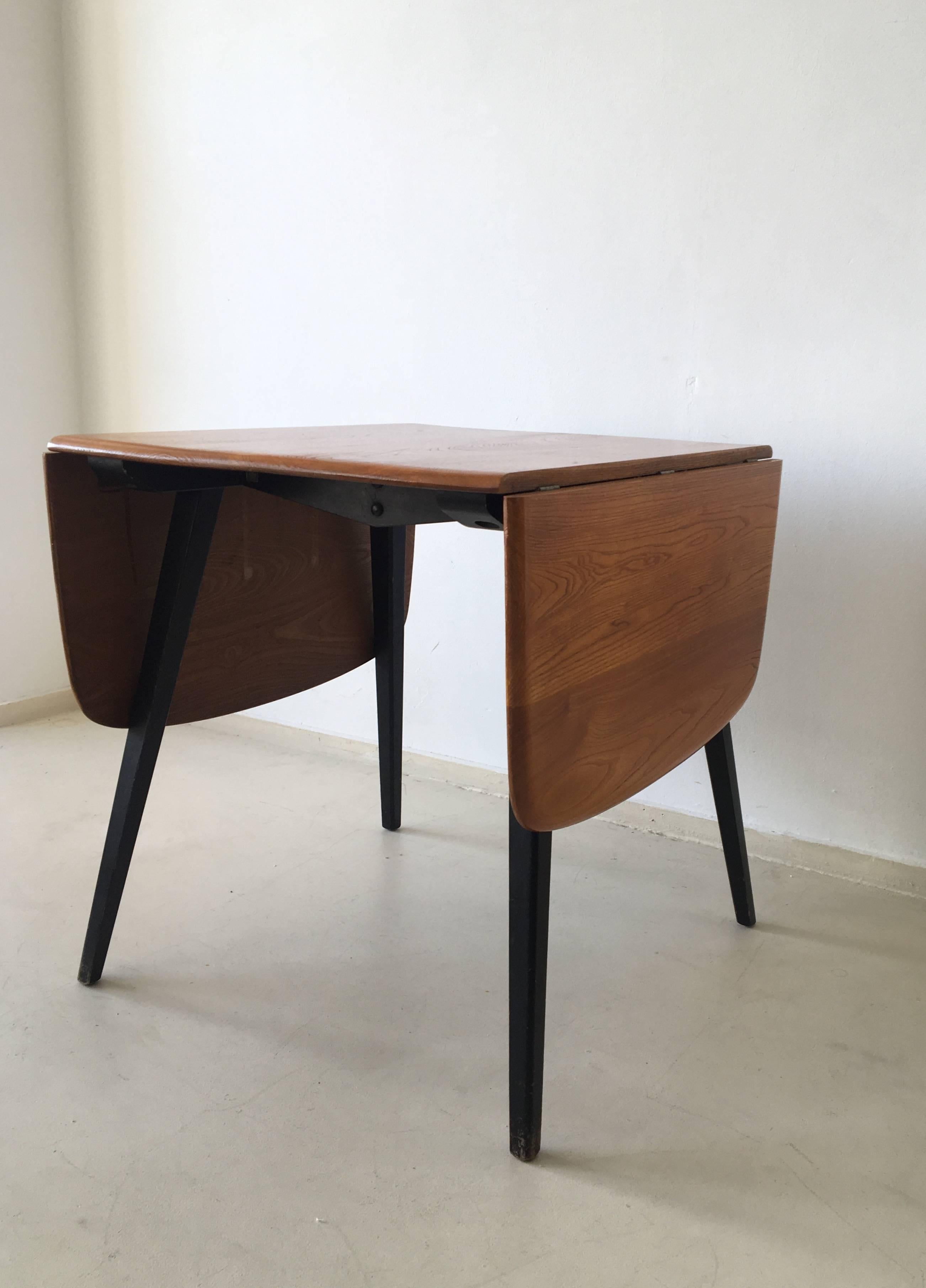 Mid-Century Modern Ercol Drop-Leaf Dining Table, 1960s