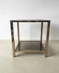 Small, 23-Carat Gold-Plated Side Table, 1960s