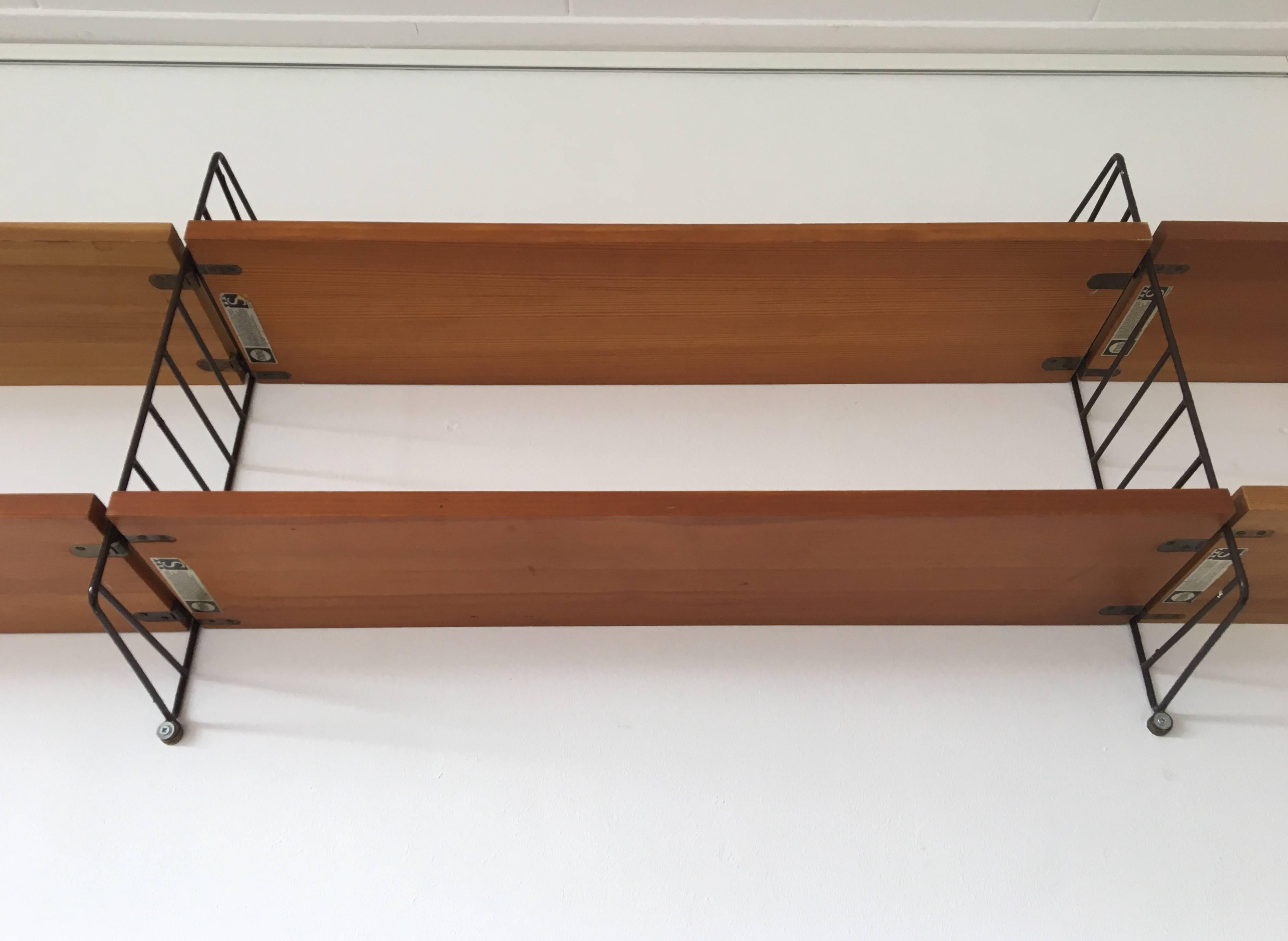 Metal Shelving System / Wall Unit by Nisse Strinning for String Design AB Sweden, 1960 For Sale