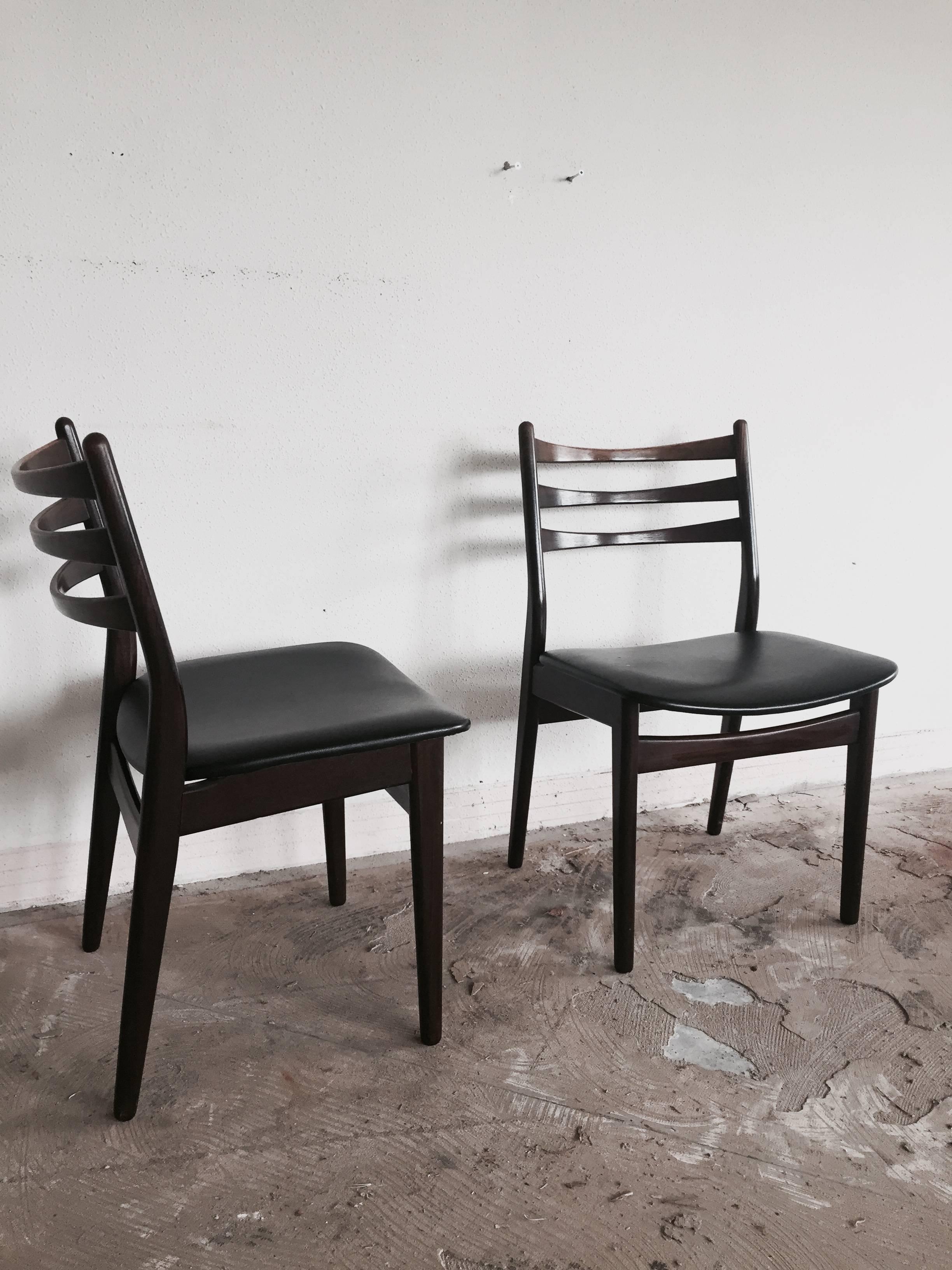 Néerlandais Ensemble de quatre chaises de salle à manger fabriquées par Topform, années 1950 en vente