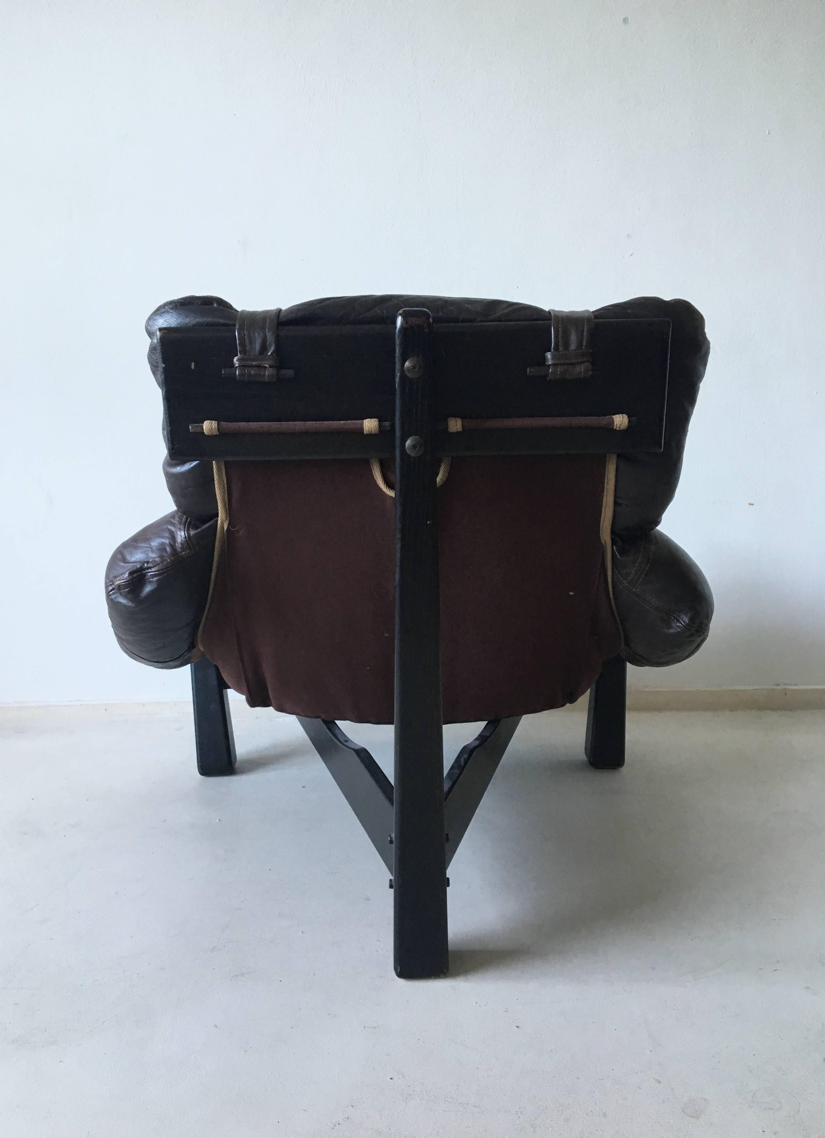 Tripod Lounge Chair by Gerard Van Den Berg, 1970s In Good Condition In Schagen, NL