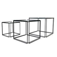 Minimalistic Nesting Tables 'Isocele' by Max Sauze, 1970s