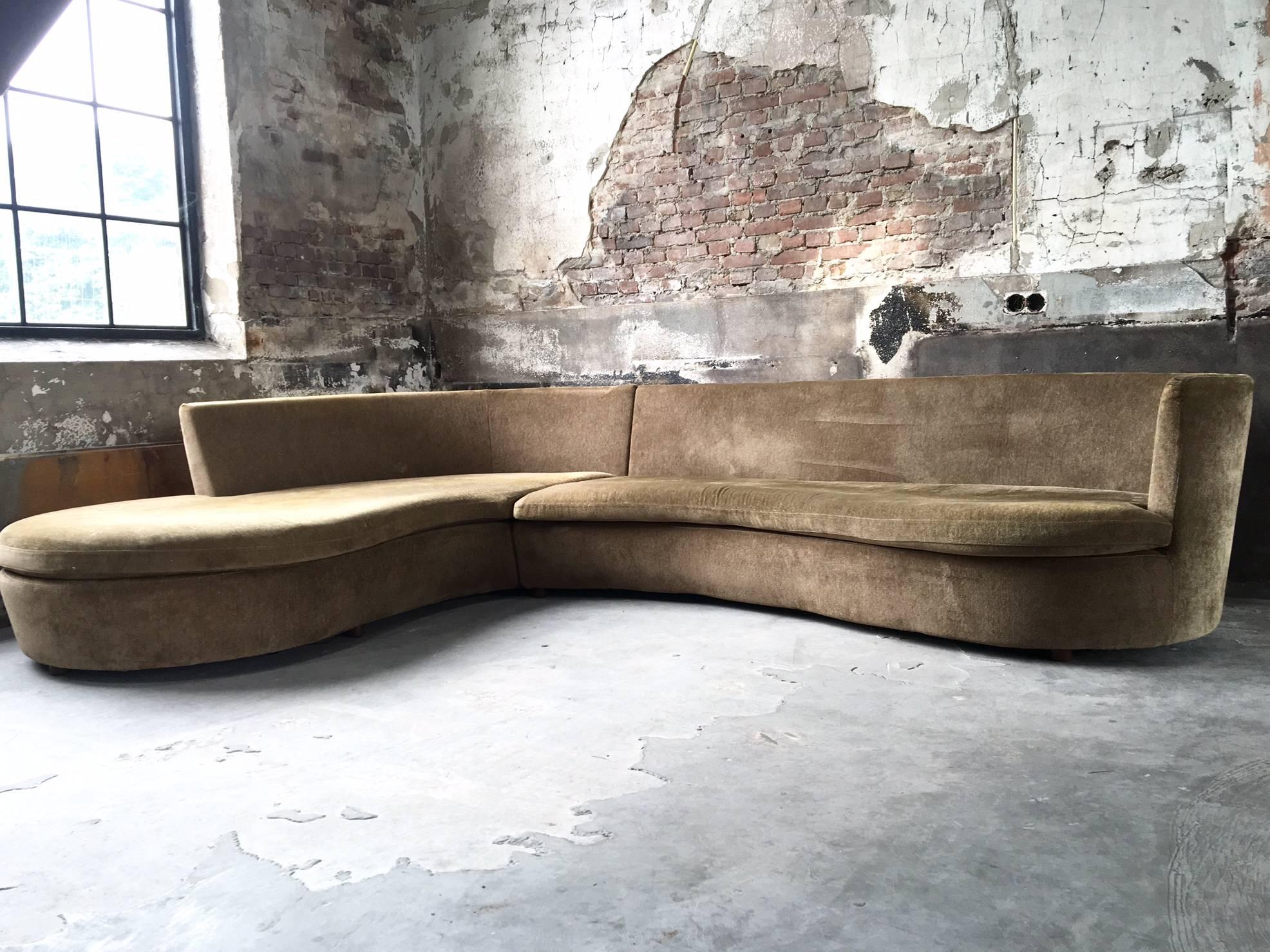roche bobois curved sofa