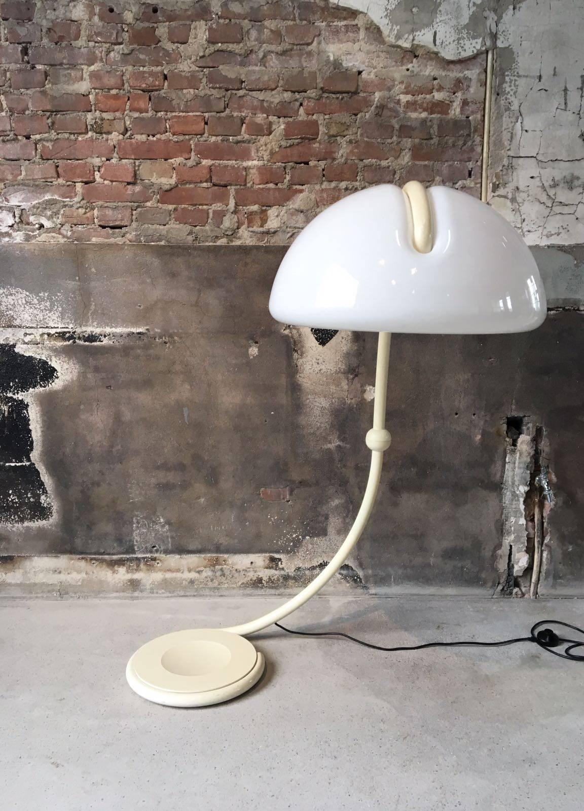 Mid-Century Modern Elio Martinelli Serpente Floor Lamp for Martinelli Luce, Italy