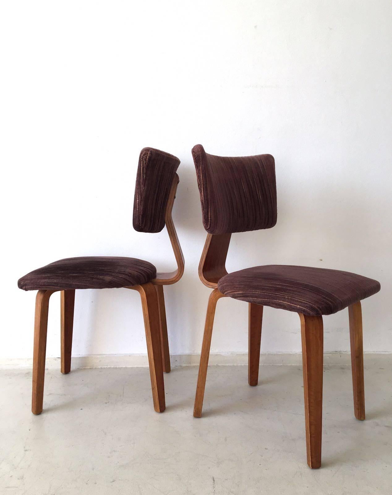 Dutch Mid-Century Dining Chairs by Cor Alons for den Boer Gouda, 1949