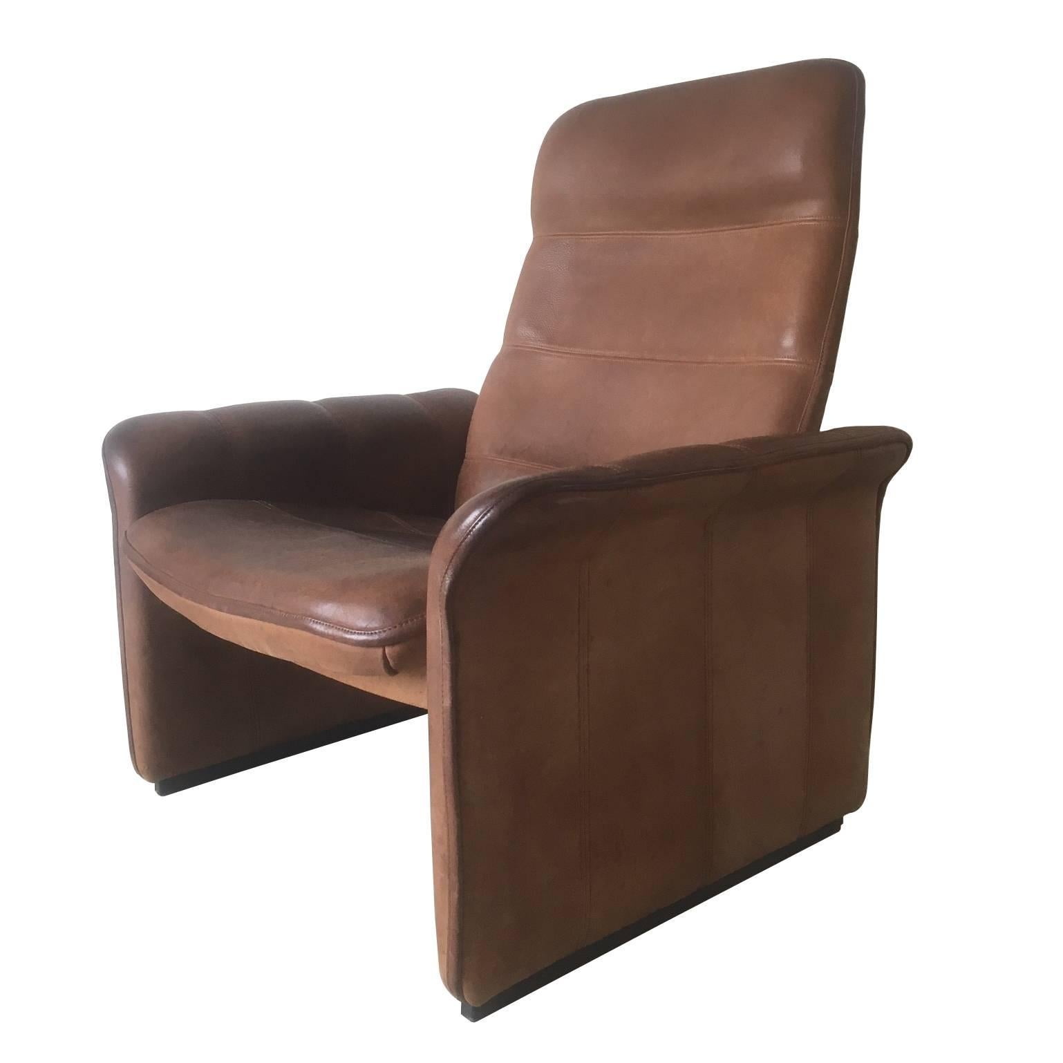Adjustable Leather Lounge Chair, Model DS-50 by De Sede, 1960s
