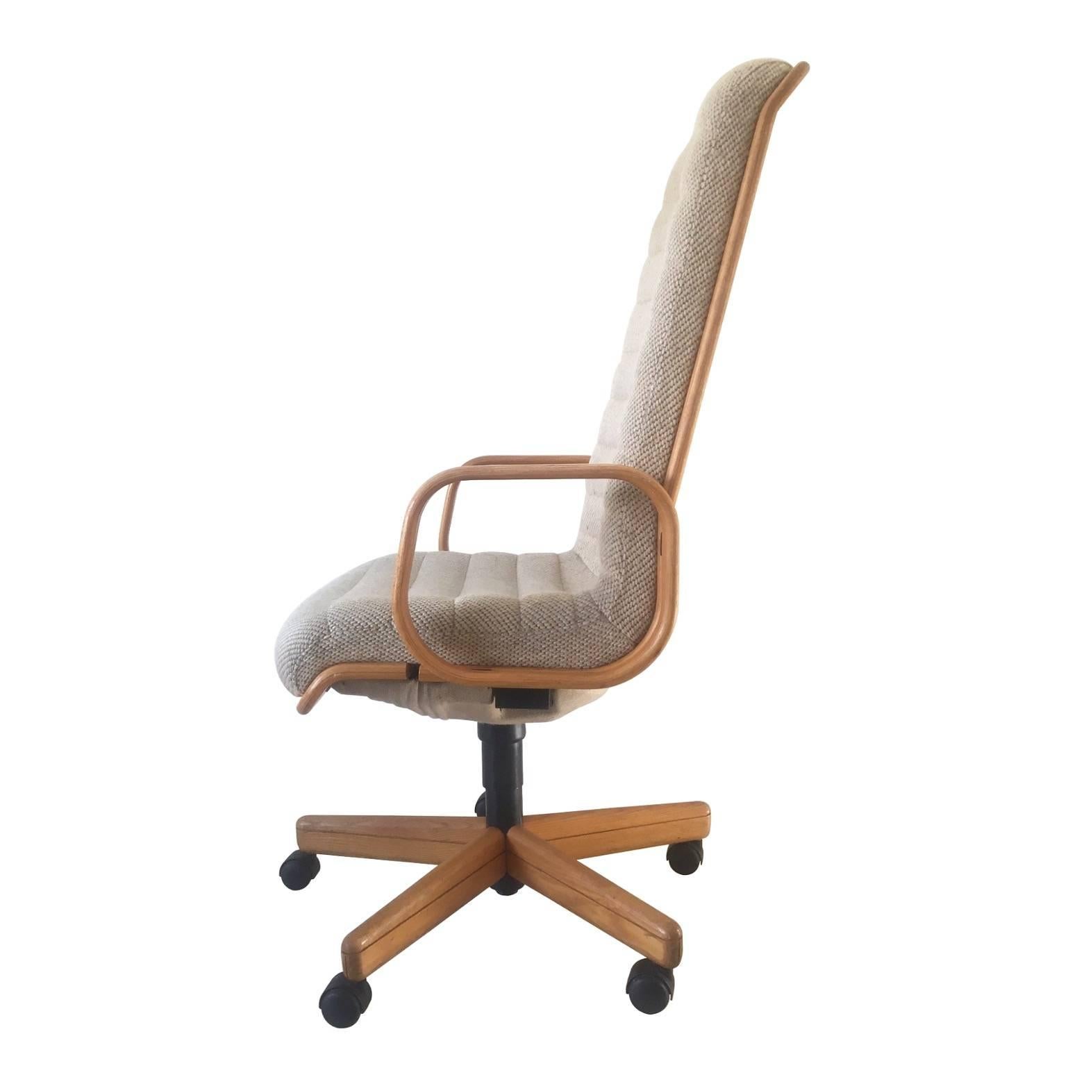 Executive Natural Desk Chair by Martin Stoll for Giroflex, 1970s at 1stDibs  | martin stoll office chair, martin stoll furniture, martin stoll chair