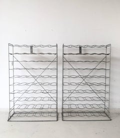 Mid-Century Metal Wine Racks by Tomado, with Original Commercial and Price Tags