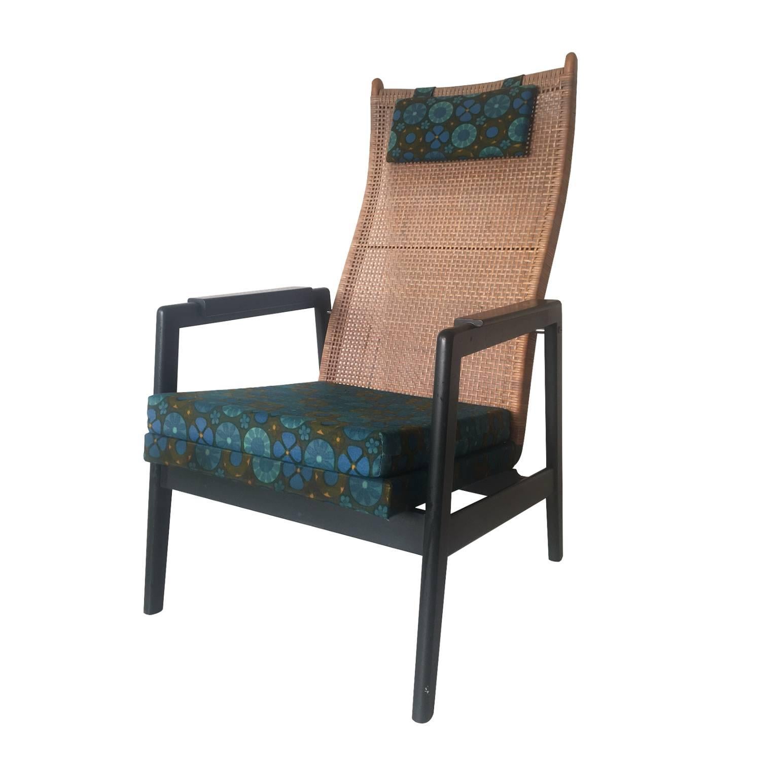 Vintage Bohemian Style Lounge Chair by P. Muntendam for Gebr. Jonkers For Sale