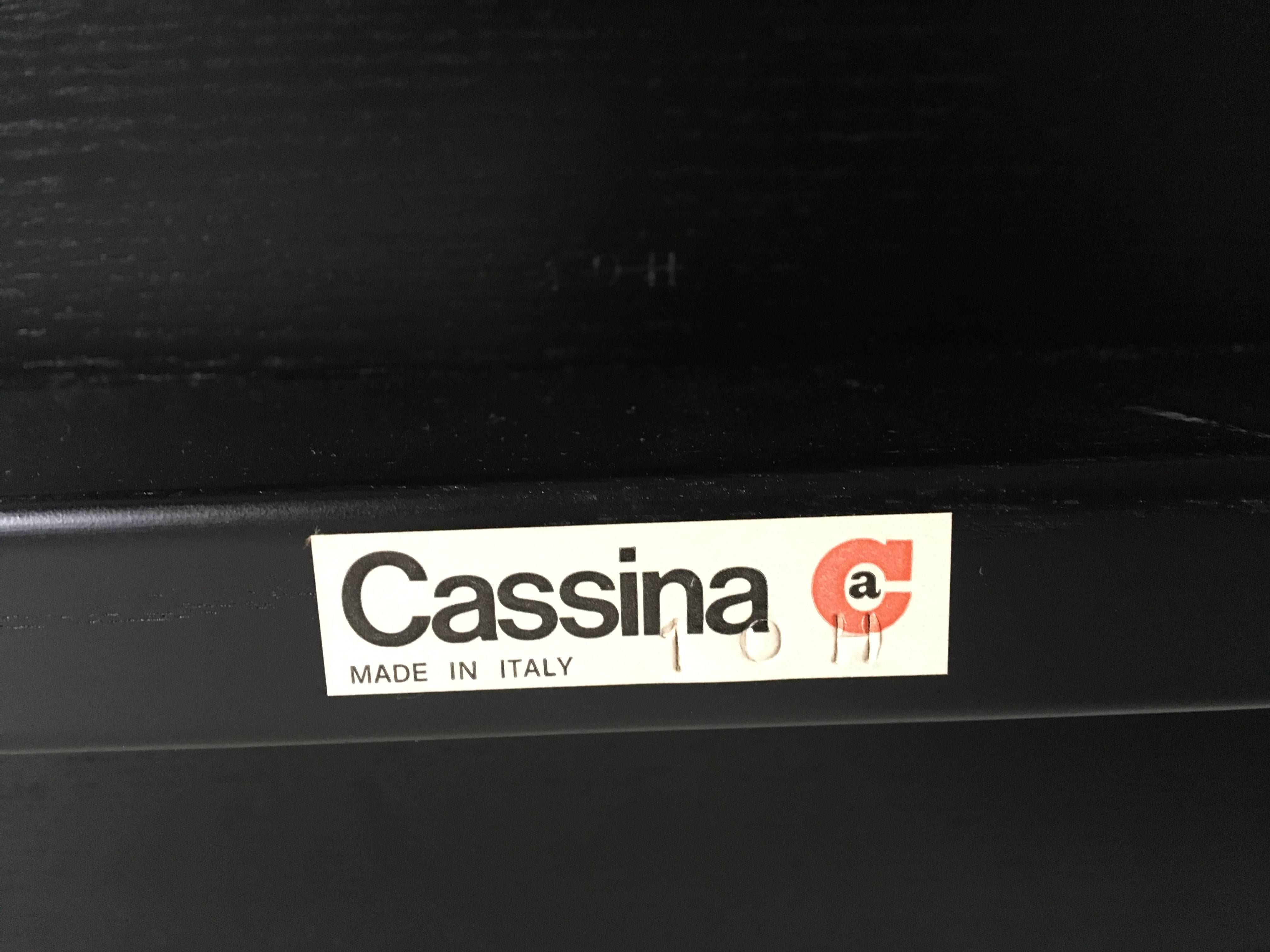 Late 20th Century Black Coffee Table, Console Table, Model Sinbad, by Vico Magistretti for Cassina