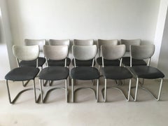 Gebr. De Wit, Industrial, Tubular Dining room chairs, Model 2011, 1950s