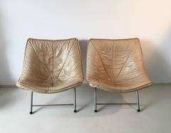 Foldable Easy Chairs Designed by Teun Van Zanten for Molinari, 1970s