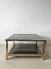 23-Carat Rectangular Gold-Plated Coffee Table, 1960s