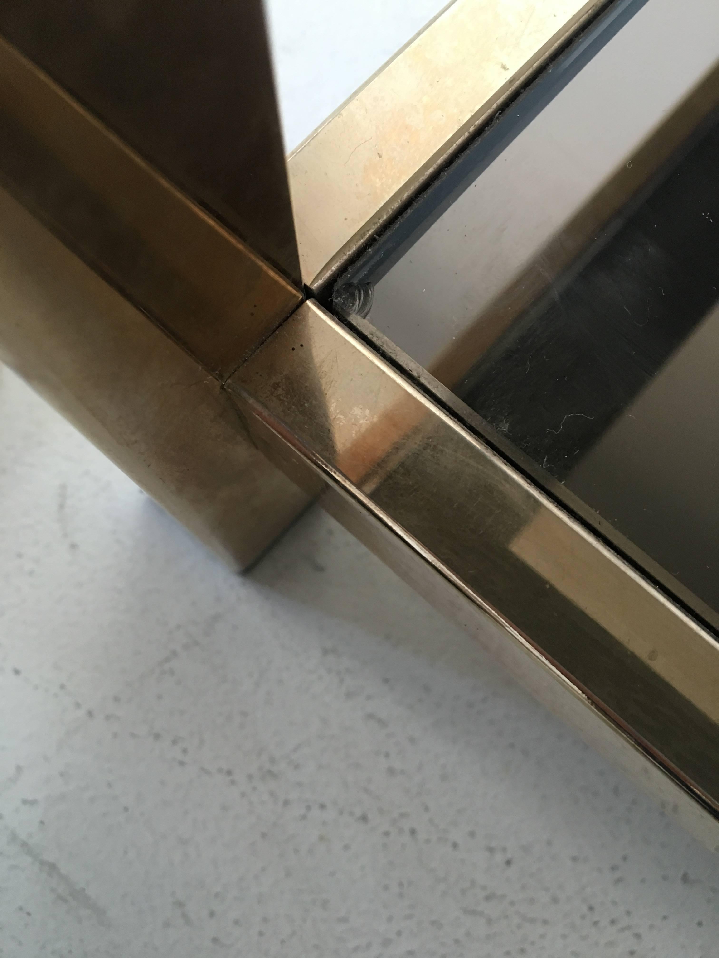23-Carat Rectangular Gold-Plated Coffee Table, 1960s For Sale at 1stDibs