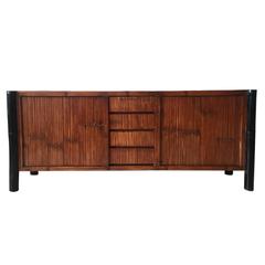 Vintage Mid-Century Bamboo Sideboard, 1950s-1960s