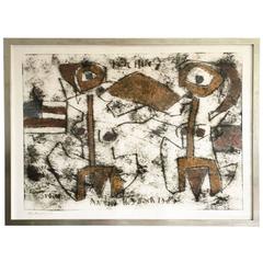 Important Work by Anton Heyboer, the Netherlands, 1985, 'Golden Eyes'/ 'Touching 6