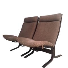 Pair of Extra Large High Back Chairs by Ingmar Relling for Westnofa Furniture