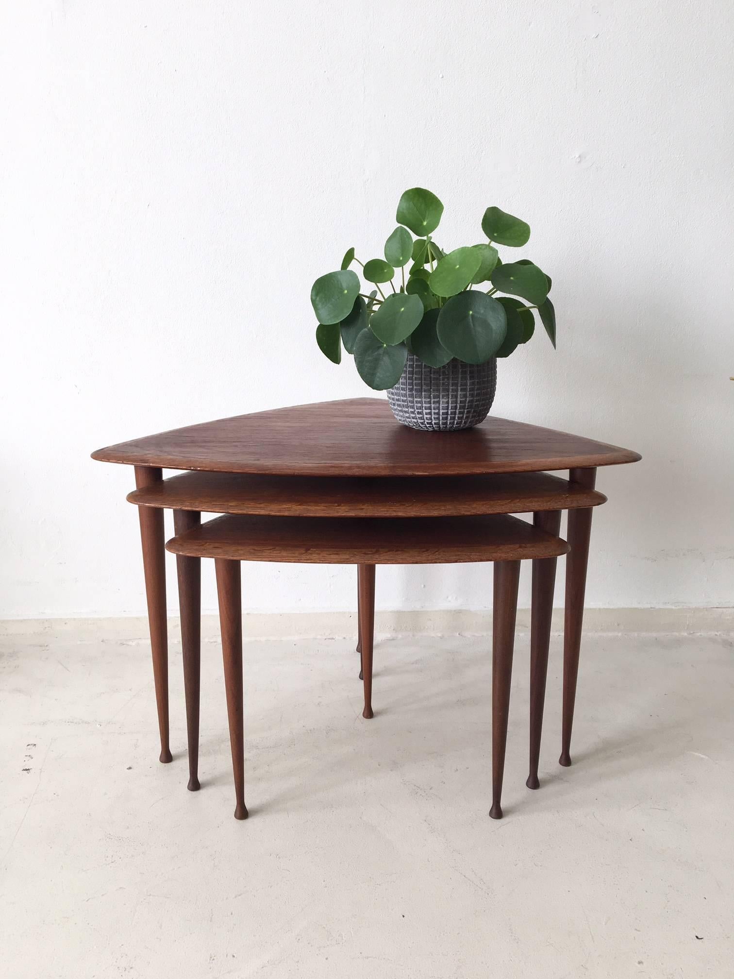 Danish Nesting Tables in the Manner of Poul Jensen for Selig, Denmark, 1960s 2