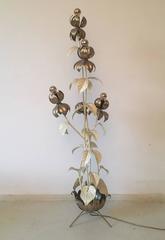 Gilded Large Flower Floor Lamp, in Style of Hans Kogl, 1960s-1970s