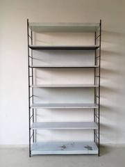 Dutch Design Metal Bookcase, Etagère, Pilastro Style, 1960s