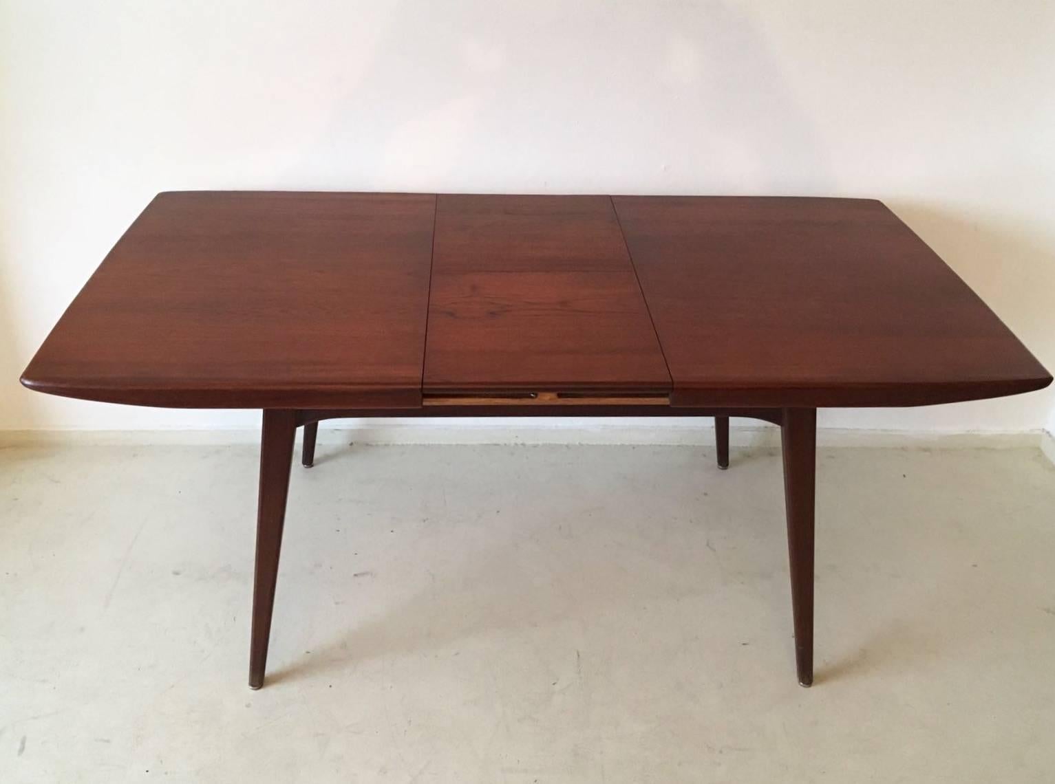 Teak Extendable dining table by Louis van Teeffelen for Webe, 1960s