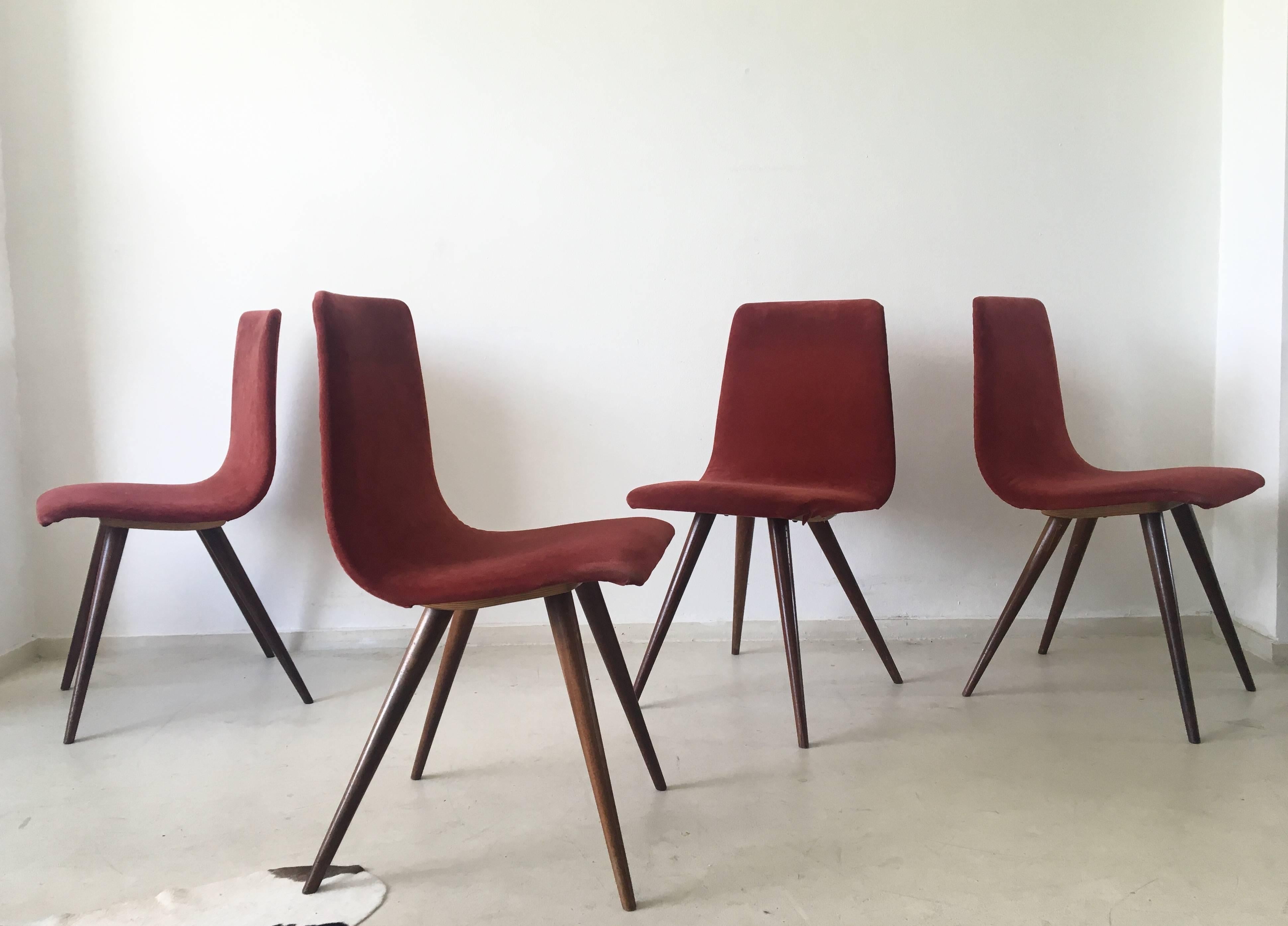 Mid-Century Modern Rare Mid-Century Dining Chairs, Attributed to Gj Van Os, 1950s